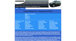 Desktop Screenshot of hummeroemparts.com