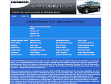 Tablet Screenshot of hummeroemparts.com